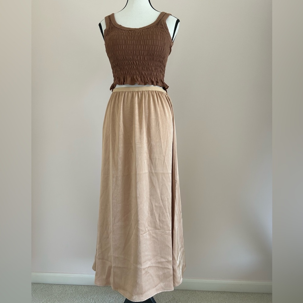NEW Beige Maxi Skirt